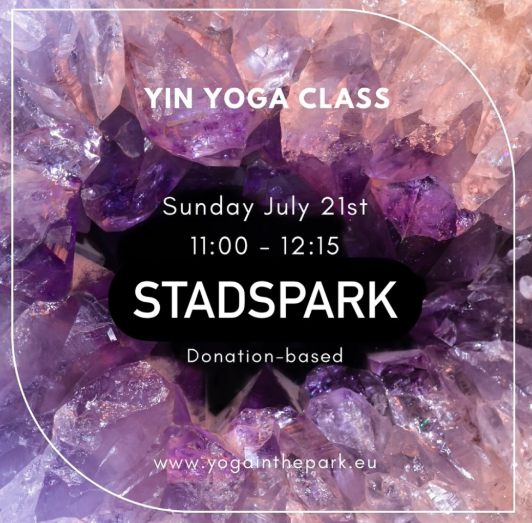 Yoga Class Sunday July 21st, 11:00 – 12:15 @Stadspark