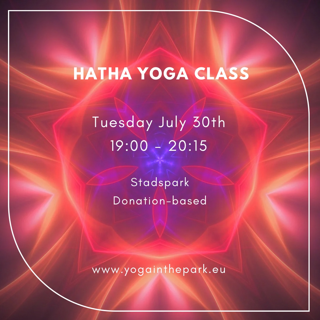 Yoga Class Tuesday July 30th, 19:00 – 20:15 @Stadspark